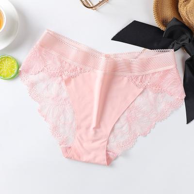 China Dropshipping S-XL lace seamless women's panties women's underwear ladies satin panties sexy silk sexy briefs women panties for sale