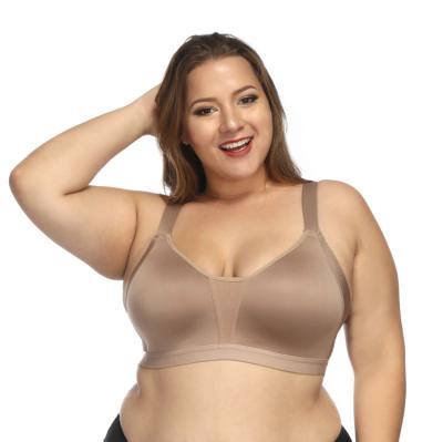 China QUICK DRY fat girl woman wireless big cup full cup plus size bra set for big women for sale