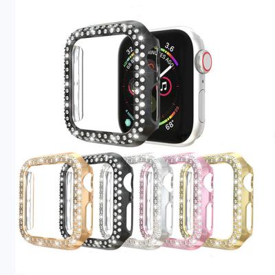 China Protect Smartwatch Case Luxury Electroplated Designer iWatch Protect Case Diamond Cover For Apple Smart Watch Cases 38 40 41 42 44 45mm for sale