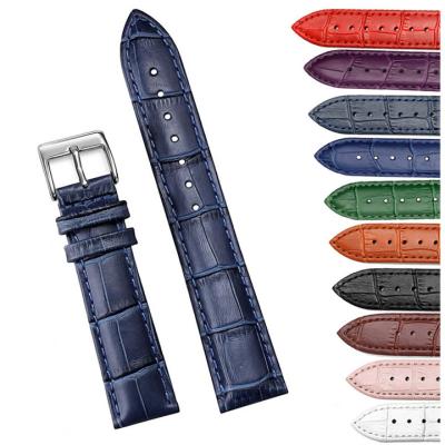 China OEM Custom High Quality Western Handmade Genuine Alligator Leather Strap Watch Band With Stainless Steel Clasp for sale