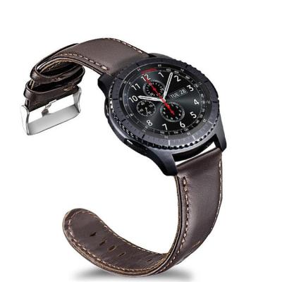 China New High Quality Cattlehide Skin Leather Band Watch Strap For Samsung Gear S2 S3/GT2 Watch Band Wrist Strap 20mm 22mm for sale