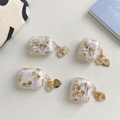 China For airpods fashion gilding soft IMD TPU cover Mickey Earphone Protective Case Earbuds for Airpods 1 2 3 for pro air pods accessories for sale