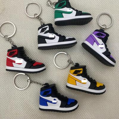 China Hot Selling AJ Gym Shoes Ring Hanging Chain 3D Glue Gift Key Chains Stereoscopic Soft Calceiform Soft PVC Daily Life AJ for sale