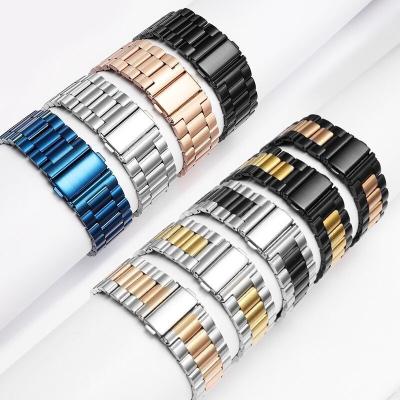 China Business 304 Stainless Steel Metal Stainless Steel Watch Strap For Apple iWatch 38 mm 42mm Band 3 Pearl Replacement Wrist Strap for sale