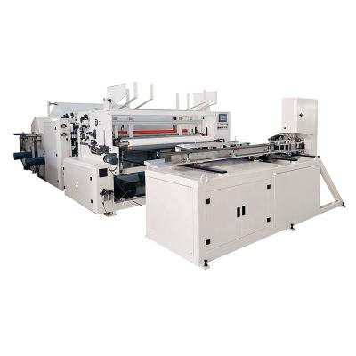 China Factory Automatic Strip Saw Small Cutter Toilet Paper Roll Rewinding Machine for sale