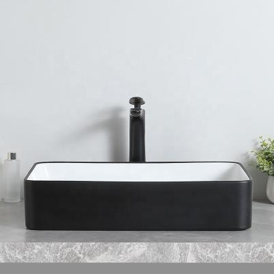 China Modern High Quality Ceramic Rectangle Lavatory And Wash Cabinet Hand Basin Holder for sale