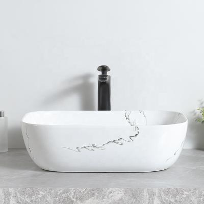 China Hot Selling Modern New Product White Color Oval Hand Wash Basin With Vanity Bathroom for sale