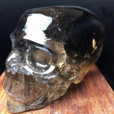 China China New Arrival Natural Smoky Quartz Crystal Skulls Clear Crystal Hand Carved Skulls For Sale for sale