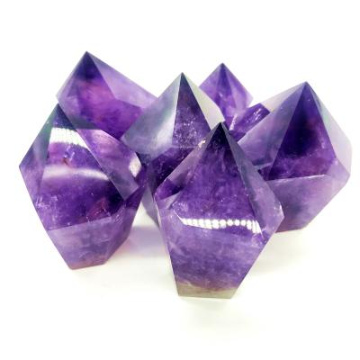 China Natural Point Crystal Throat Chakra Crystal Point China Amethyst Cut Low Point for sale