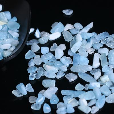 China China Crystal Tumble Stones Wholesale Natural Aquamarine Gravel Healing Crystal Tumbled Stone for sale