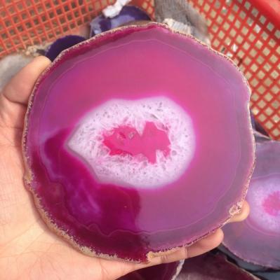 China China Wholesale Natural Agate Polished Dyed Agate Slices Coaster for sale