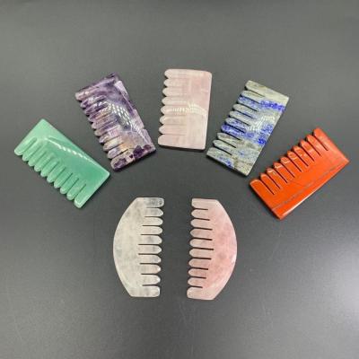 China Wholesale China Massage Hair Comb Natural Energy Cut Comb Healing Crystals for sale