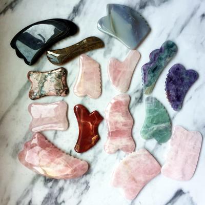 China China wholesale natural gemstone massage gua sha tool crystals healing stones rose quartz for sale or gift for sale