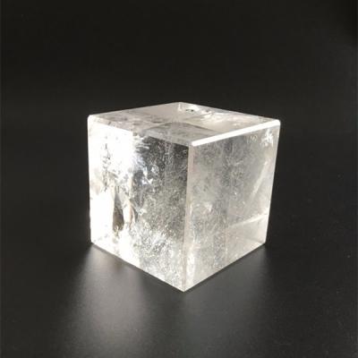 China Wholesale Natural Clear Cube China Quartz Crystal Carving Cube For Decoration for sale