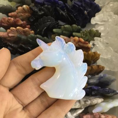 China China Wholesale Natural Variety Unicorn Material Hand Carved Crystal Unicorn for sale