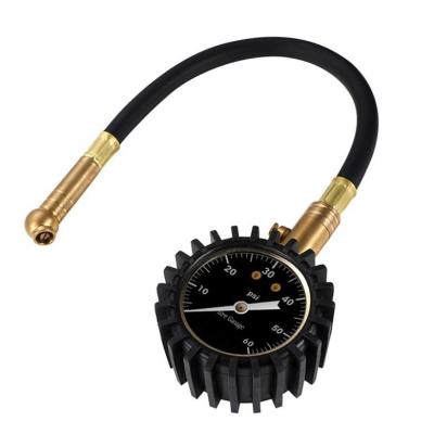 China Gauge Tire Pressure Car Tire Pressure Gauge With Hose And Chuck Glow In Dark Dial Tire Gauge With Hose for sale