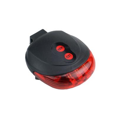 China All Bikes 5 LED Laser Rear Bicycle Safety Light Warning Lights For Mountain Bike for sale