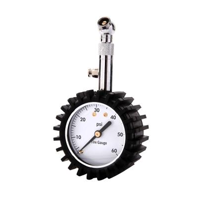 China Universal Fit Heavy Duty Analog Tire Pressure Check Gauge With 360 Degree Swivel Air Chuck for sale