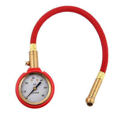 China Deluxe Dial Hose Chuck Dial Tire Pressure Gauges GH01-QBR4 for sale