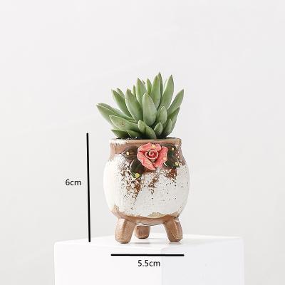 China Modern simplicity design Europe balcony creative office courtyard decoration cup form small ceramic plant pot flowerpot for sale