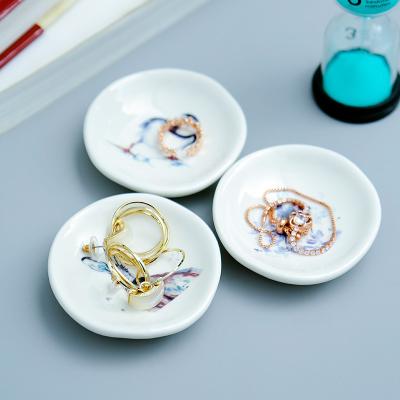 China Viable Custom Ceramic Jewelry Ring Tray Necklace Jewelry Ceramic Jewelry Factory Tray for sale