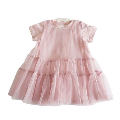 China 1-8Years Lovely Princess Washable Slip Dress For Babies Kids Soft Casual Dress For Summer Sleeveless Lace Decorated 3 PCs for sale