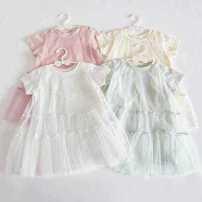 China Summer Infant/Toddler Girls Cotton Skirt Smocked Dress Baby Romper Baby Dress Washable Casual Princess Infant Dress for sale