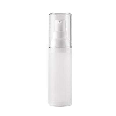 China Whosale 30ml Cosmetic Pump Bottle Empty Black Acrylic Airless Matte Frosted Finish Plastic Cosmetic Packaging Bottle for sale