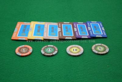 China Luxury Customized Blue Square Clay Composite Poker Chip For Casino Gaming for sale