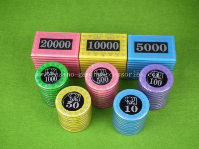 China Acrylic Casino Colorful Poker Set Chip Set / Gambling Custom Poker Chip Case for sale