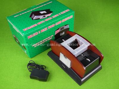 China 2 Deck Casino Wooden Card Shuffler Machine for sale