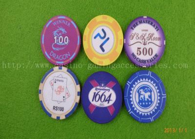 China Ceramic Poker Chips Round And Square Printed Poker Chips for sale