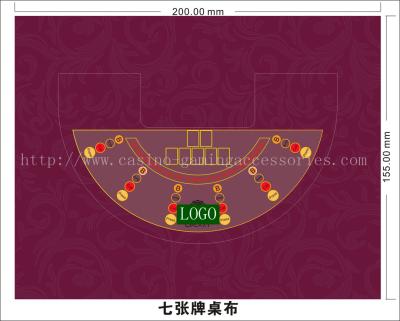 Chine Imperméabilisez la disposition de Tableau de tisonnier de Stu de sept cartes/baccara senti/tapis de casino à vendre