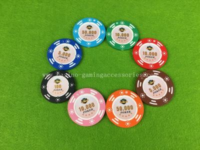 China 39mm de Kleipook van het Twee Tooncasino breken de Spaander van Casinooverdrukplaatjes met UVteken af Te koop