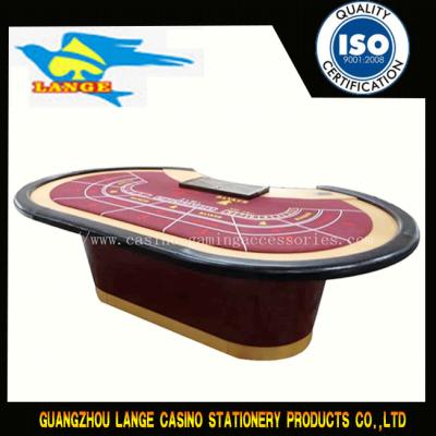 China Luxurious High Quality Baccarat Poker Table Casino Poker Tables WIth MDF Wooden Leg for sale