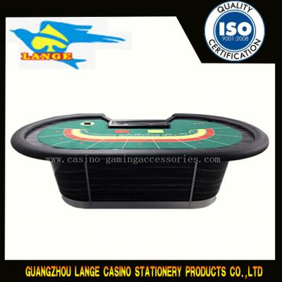 China 96 INCH Deluxe Custom Design Casino Table Black Baccarat Poker Table With Discard Holder for sale