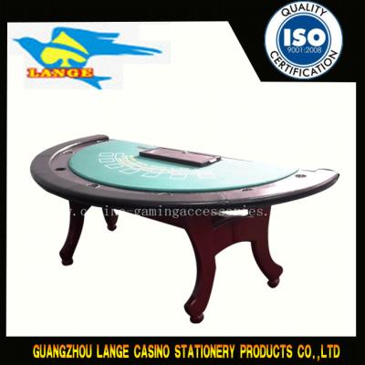 China High Quality Custom Half Round 7 Players Baccarat Game Poker Tables For Casino for sale