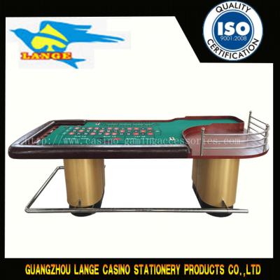 China Beautiful Modern Casino Roulette Table Wheels Poker Table Gold With Metal Holders for sale