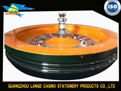 China Yellow Solid Wood Casino Roulette Table Wheels Diameter 80cm for sale