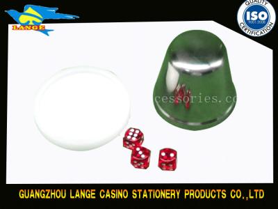 China Professional Casino Craps Dice Cup with Silver Stainless For Entertainment for sale