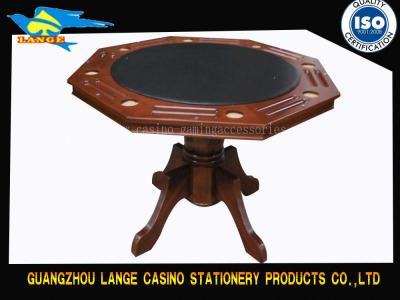 China Tabla del póker del hexágono de Black Jack del roble, tabla de lujo grande del póker de 8 jugadores en venta