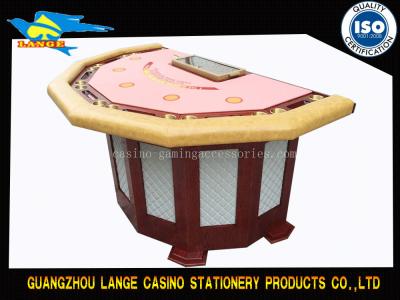 China Pink Beautiful Casino Poker Table , Personalized Cool Caribbean Poker Table for sale