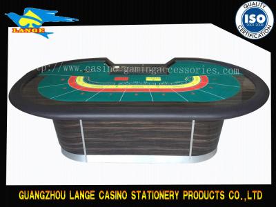 China Green Color Water Resisitant Speed Cloth Casino Baccarat Tables With table Wooden Leg for sale