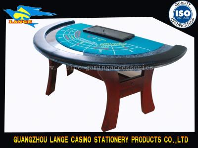 China Customized Deluxe Casino Baccarat Table Solid Wood Legs 2100x1200x780 mm for sale