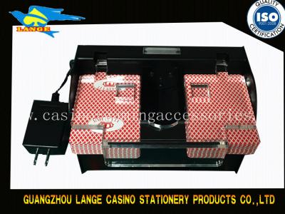 China Plastic Automatic 2 Deck Poker Card Shuffler Machine 21.5CM*12CM*9.5CM for sale