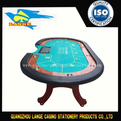 China Professional Texas Holdem Poker Table Green Waterproof Durable H Leg Design for sale