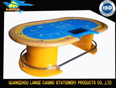 China Yellow WPT Stainless Leg Royal Custom Gaming Table Texas Hold em Poker Table for sale