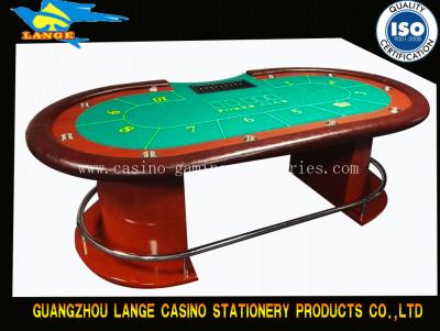 China Red Luxury Texas Holdem Poker Table , Solid Wood Blue Table Top Poker Table for sale