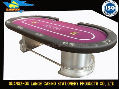 China LED Texas Hold Em Poker Table With D Leg for sale