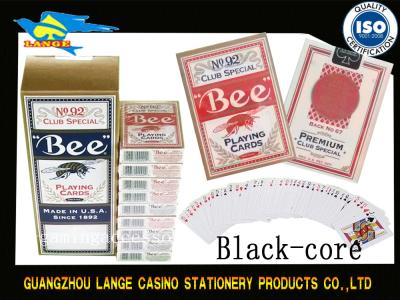 China Custom Casino Standard BEE Playing Cards With Black Or Blue Core / Texas Poker for sale